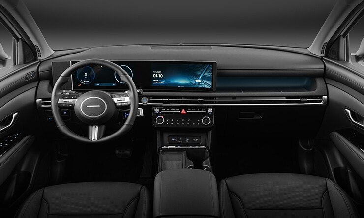 Màn hình đôi 12,3 inch và khu vực điều khiển trung tâm trên Hyundai Tucson 2026