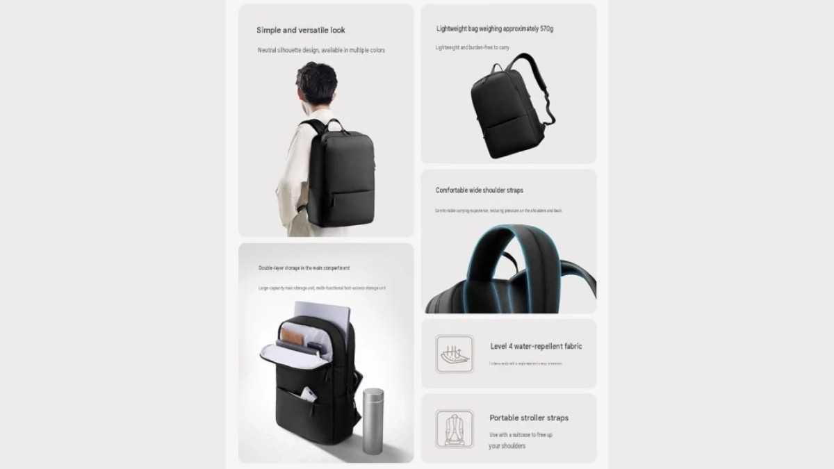 Những điểm nổi bật trong thiết kế và chất liệu của Mijia Lightweight Commuter Backpack