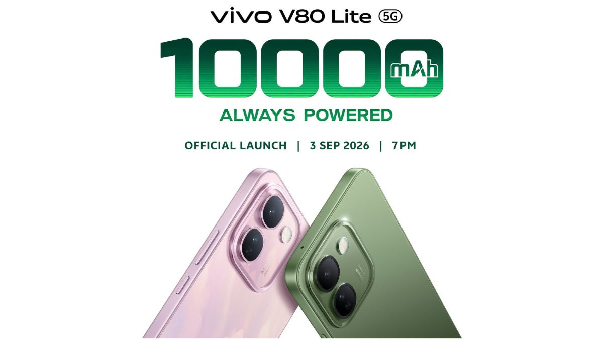 vivo V80 Lite với pin 10000 mAh sẽ ra mắt vào ngày 3/9