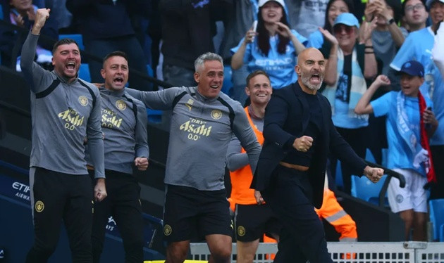 Man City bắt đầu quá trình chuyển giao cùng Maresca. (Ảnh: The Sun)
