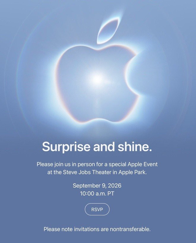 Thư mời sự kiện ra mắt iPhone mới