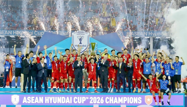 Đội tuyển Việt Nam nâng cao chức vô địch ASEAN Cup 2026.