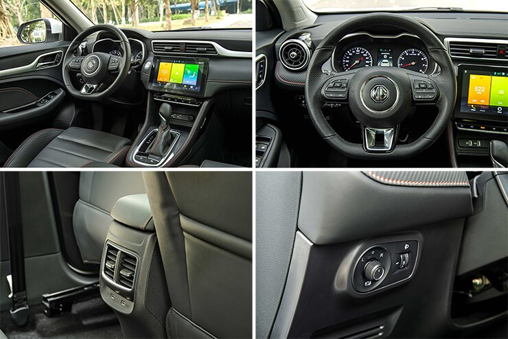 Hàng ghế bọc da và không gian rộng rãi trên MG ZS