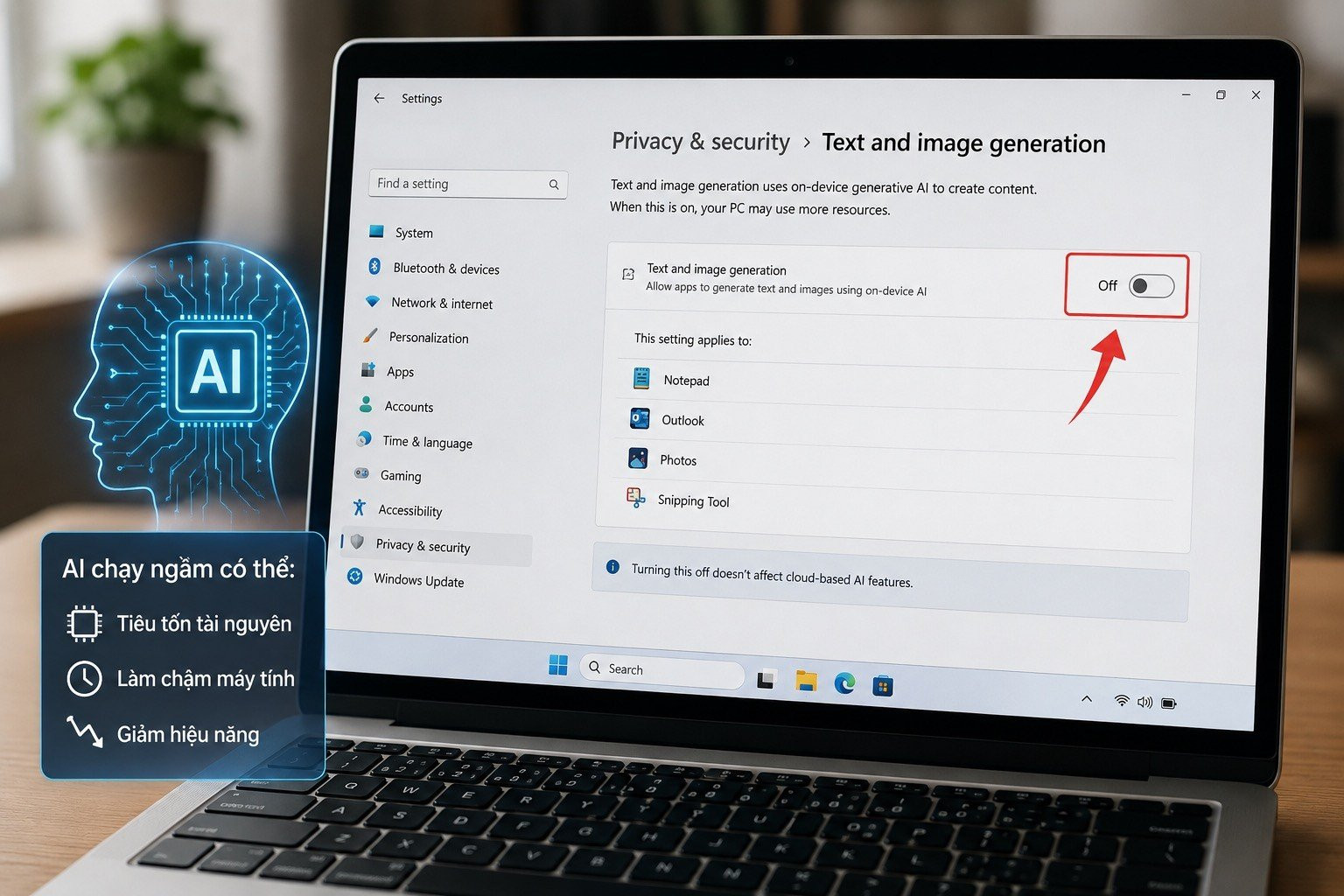 Tính năng AI chạy ngầm trên Windows 11 làm tiêu tốn tài nguyên phần cứng
