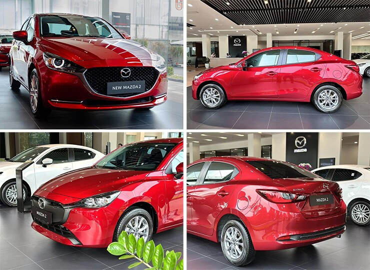 Thiết kế đầu xe Mazda2 sắc sảo với cụm đèn pha LED
