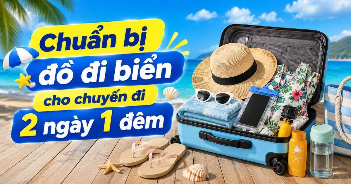 Chuẩn bị đồ đi biển 2 ngày 1 đêm