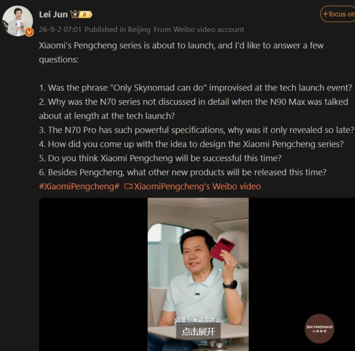 CEO Xiaomi cầm trên tay siêu phẩm màn hình gập mới của Xiaomi
