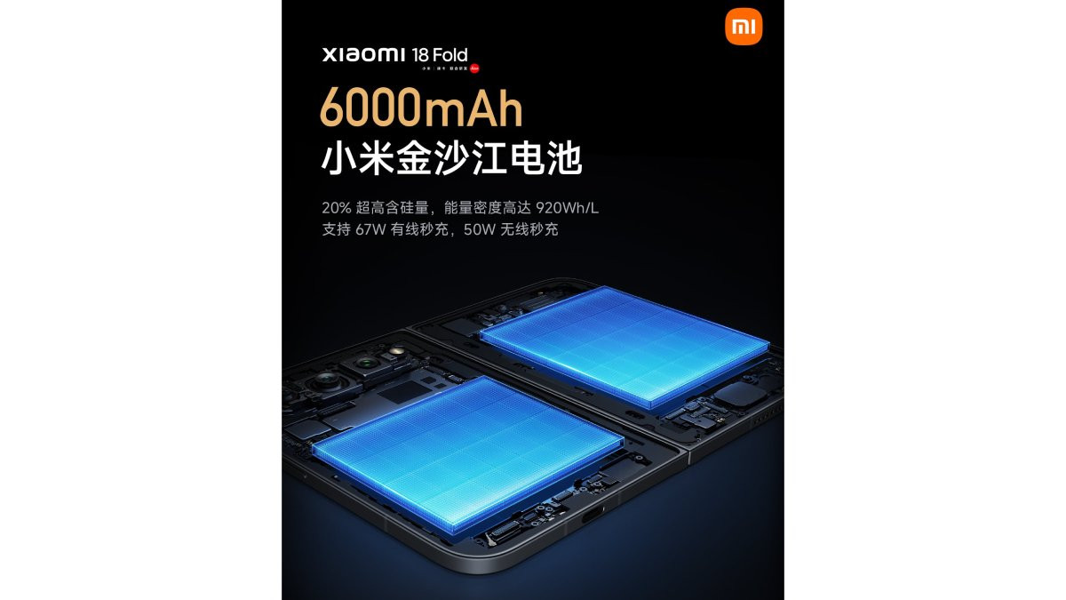 Điện thoại gập mới của Xiaomi có pin khá lớn