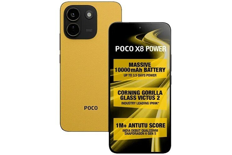 Điện thoại Poco X8 Power sở hữu pin 10.000 mAh đột phá