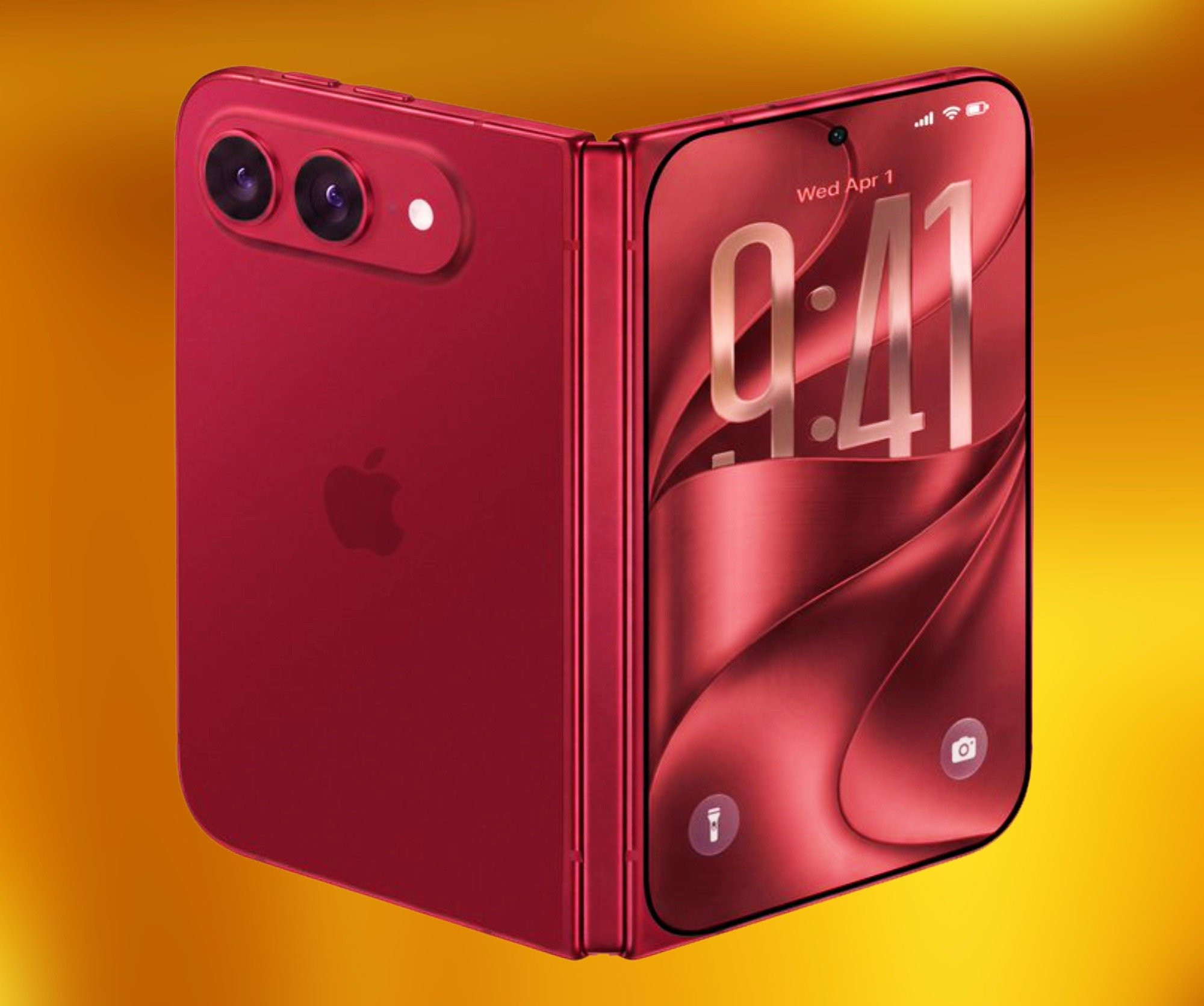 Ảnh phác họa thiết kế iPhone Ultra màn hình gập