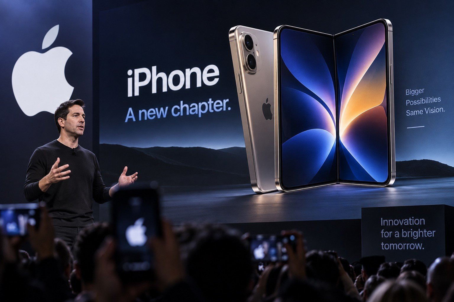 iPhone màn hình gập đầu tiên xuất hiện đánh dấu thời khắc lịch sử của tân CEO John Ternus