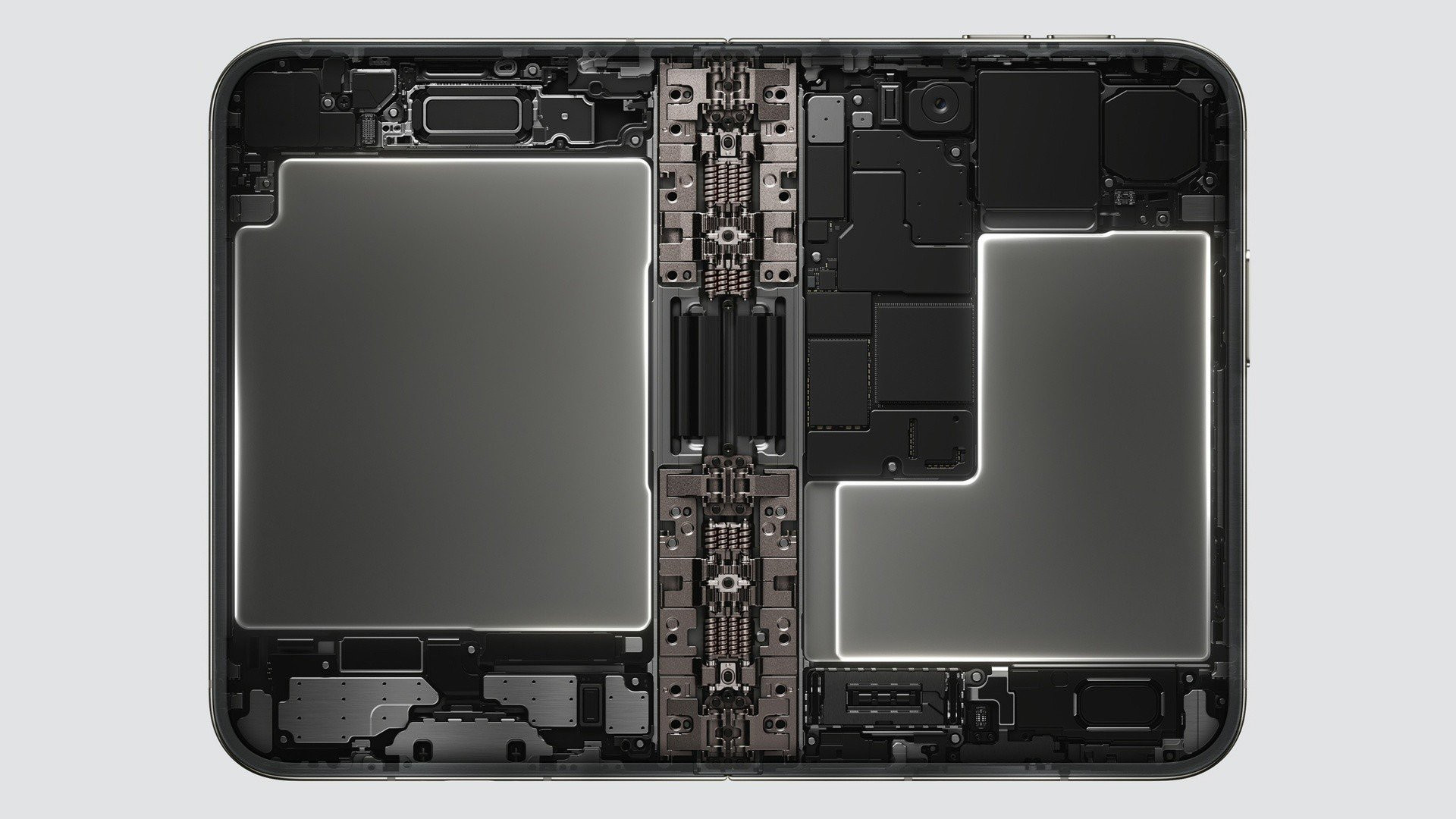 Hệ thống hai thỏi pin bên trong cấu trúc iPhone Duo