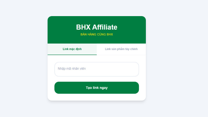 Truy cập công cụ tạo link Affiliate