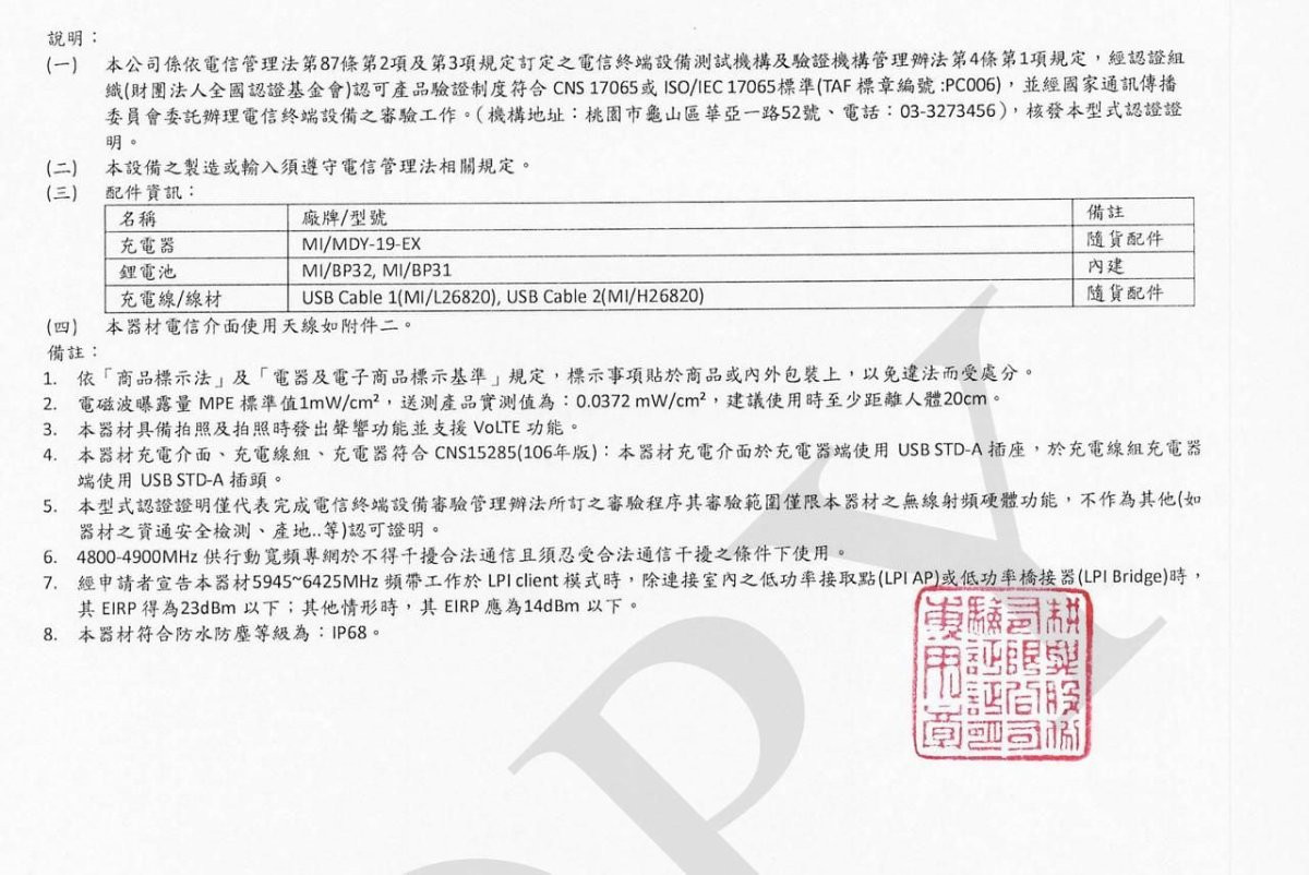 Hình ảnh thử nghiệm thực tế của thiết bị trong hồ sơ chứng nhận NCC
