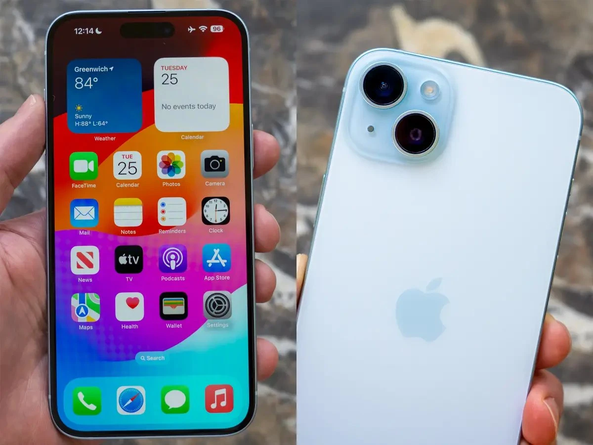 Màn hình Super Retina XDR 6.7 inch sắc nét với độ sáng vượt trội trên iPhone 15 Plus