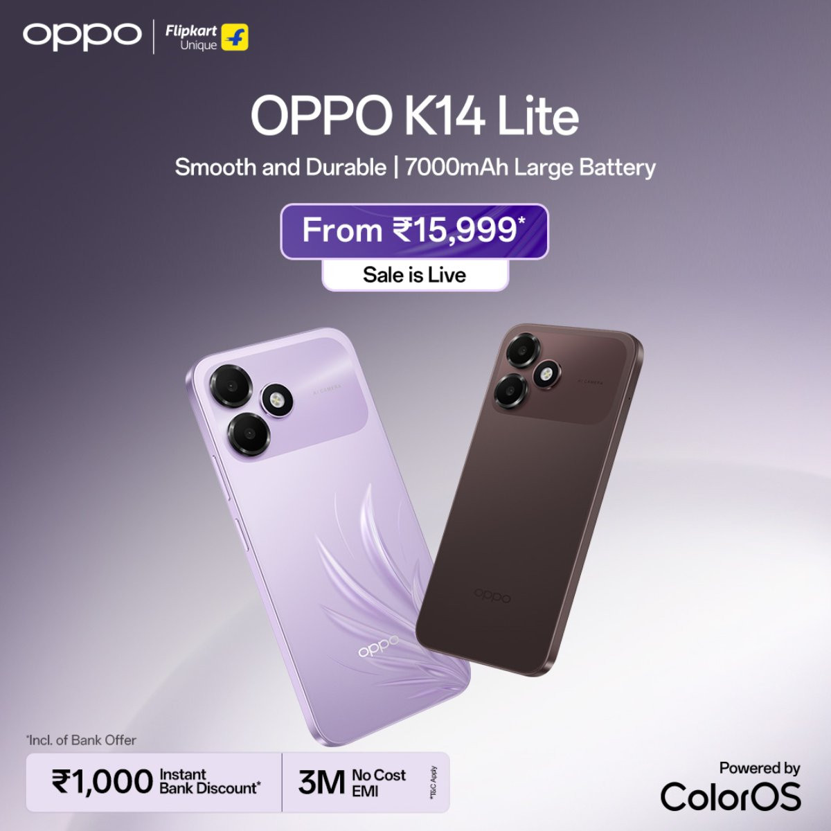 OPPO K14 Lite 4G có giá phải chăng