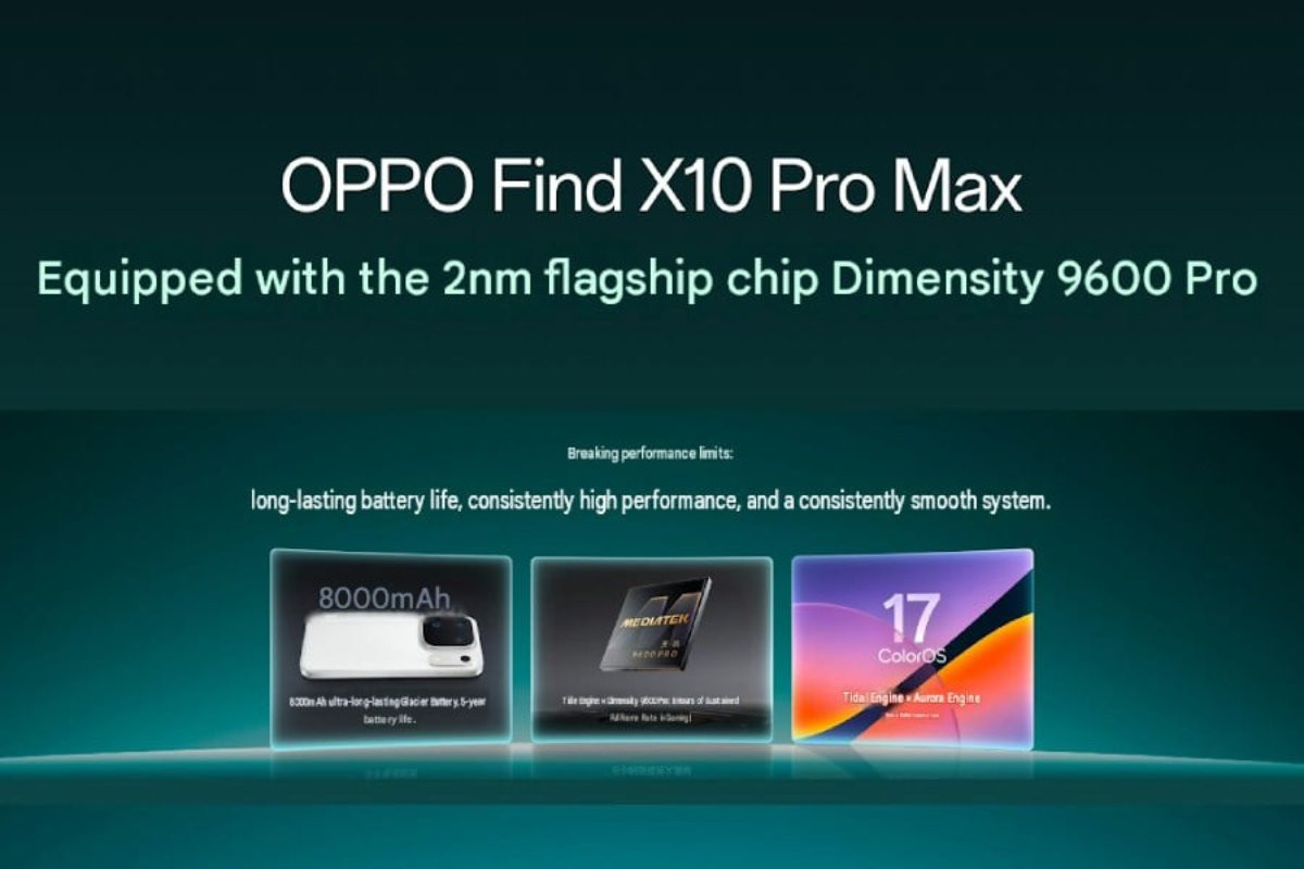OPPO Find X10 Pro Max cũng được xác nhận dùng chip Dimensity 9600 Pro