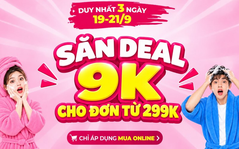 Chương trình mua kèm sản phẩm 9K cho đơn từ 299K tại Bách hóa XANH