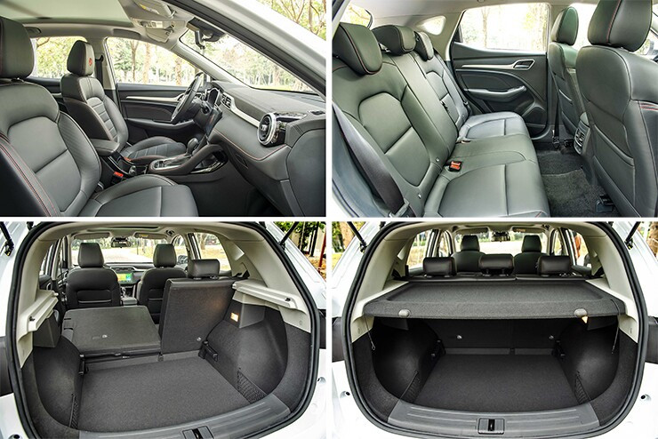Hàng ghế thứ hai của MG ZS với không gian để chân rộng rãi