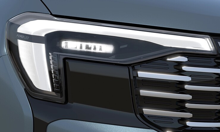 Thân xe Ford Territory với đường gân dập nổi thể thao
