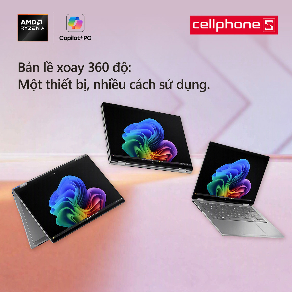 Màn hình cảm ứng sắc nét và bản lề gập 360 độ của HP OmniBook X Flip 14
