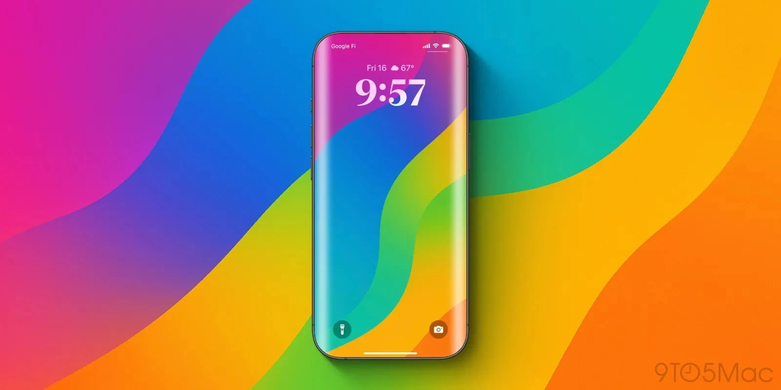 Hình ảnh mô phỏng thiết kế màn hình tràn viền và kính cong của iPhone thế hệ mới