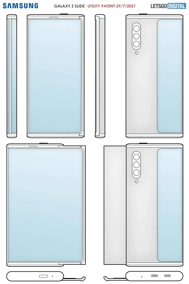Bằng sáng chế cơ chế màn hình cuộn Galaxy Z Slide