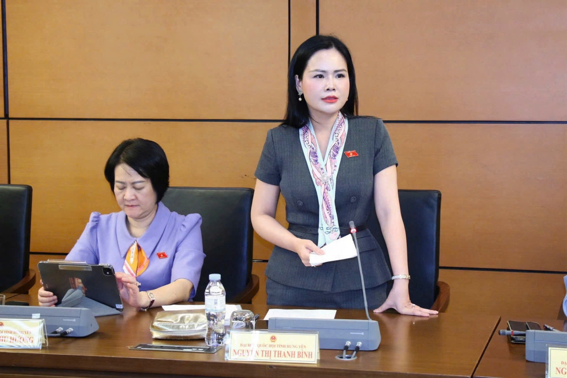Đại biểu Nguyễn Thị Thanh Bình thảo luận
