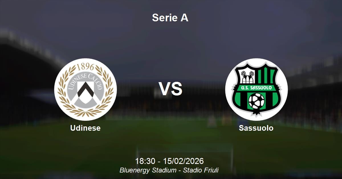 Nhận định Udinese vs Sassuolo - Serie A: Cuộc chiến giành vị trí trong ...