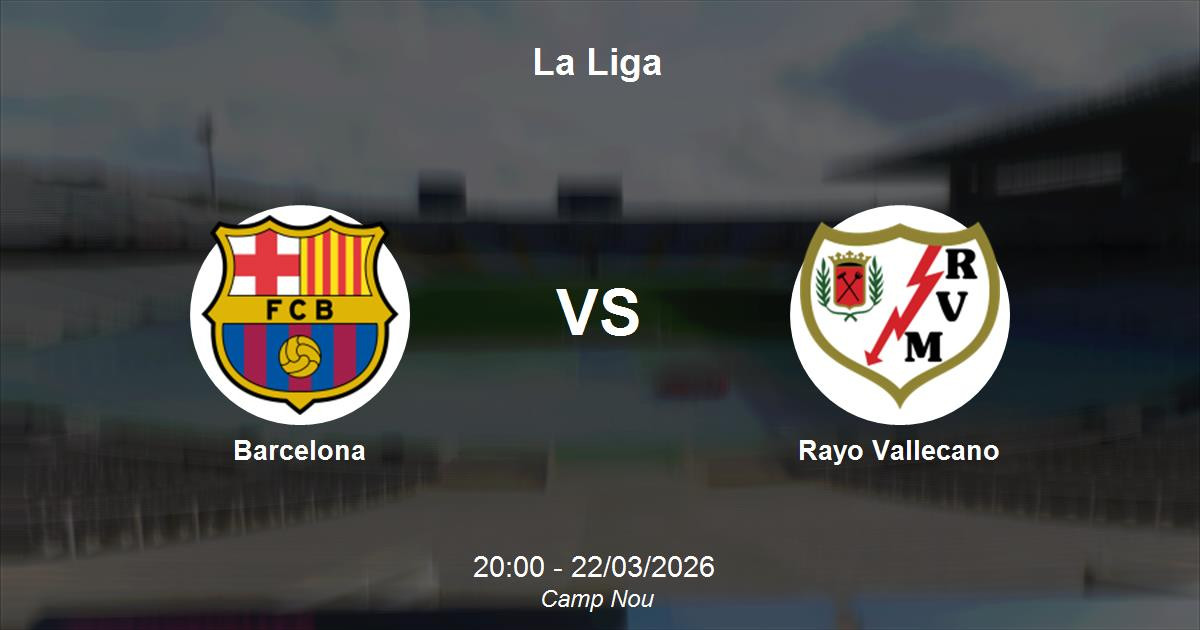 Nhận định Barcelona vs Rayo Vallecano - La Liga