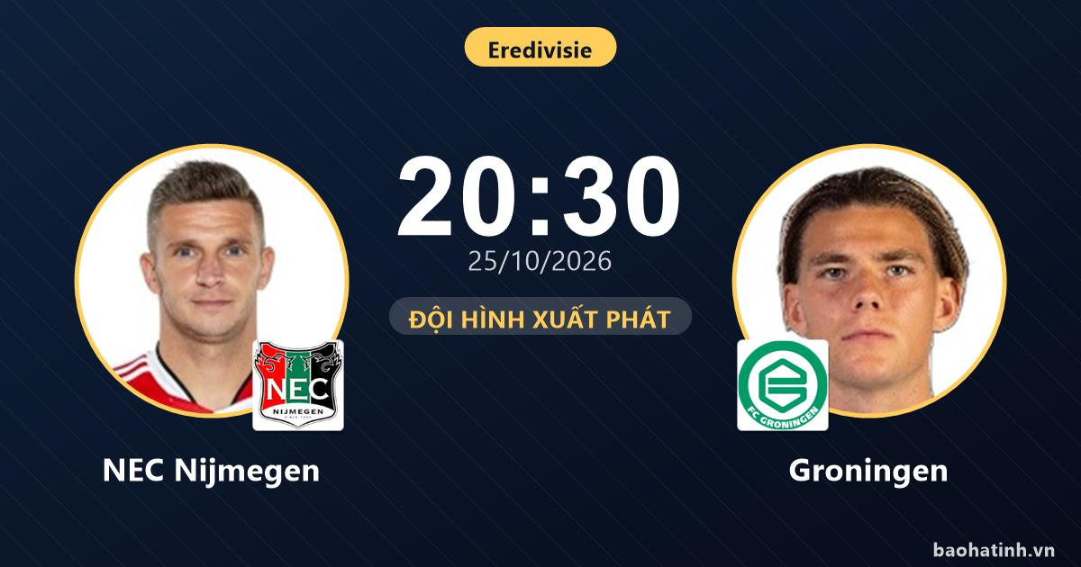 Trực tiếp NEC Nijmegen vs Groningen: Trận đấu đang diễn ra