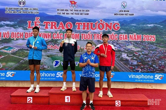 Hà Tĩnh giành 8 huy chương tại Giải Vô địch điền kinh các nhóm tuổi trẻ quốc gia 2025