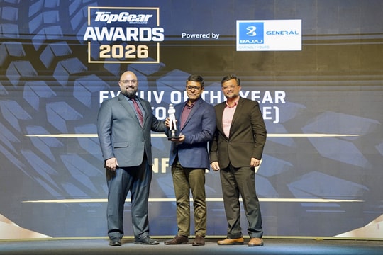 VinFast VF 7 nhận giải SUV điện của năm tại BBC TopGear India Awards 2026