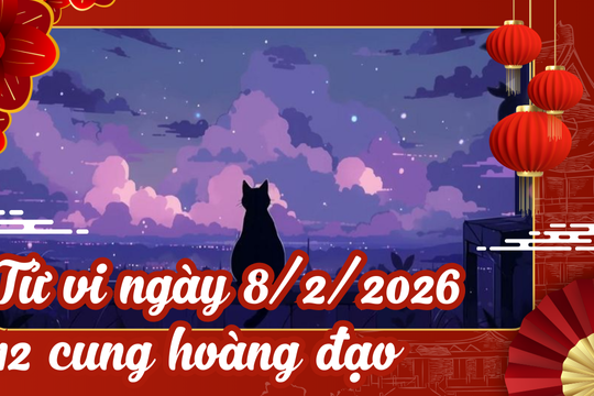 Tử vi 12 cung hoàng đạo Chủ Nhật ngày 8/2/2026: Song Tử bứt phá, Cự Giải cần tỉnh táo