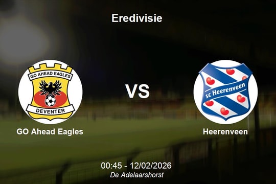 Nhận định GO Ahead Eagles vs Heerenveen - Giải VĐQG Hà Lan Eredivisie