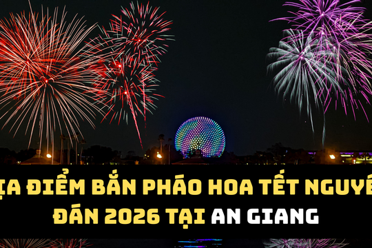 Địa điểm, lịch bắn pháo hoa giao thừa Tết Bính Ngọ tại An Giang