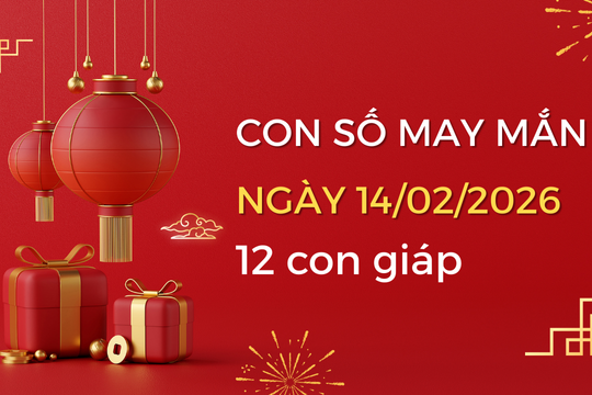 Con số may mắn hôm nay 14/02/2026 của 12 con giáp theo 60 hoa giáp chi tiết nhất