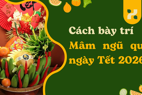Mâm ngũ quả ngày Tết 2026: Cách bày trí mâm ngũ quả 3 miền Bắc Trung Nam