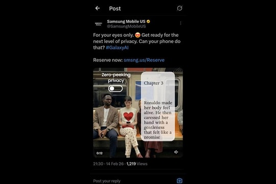 Samsung Galaxy S26 ra mắt tính năng Privacy Display: Giải pháp chống nhìn trộm tích hợp sẵn