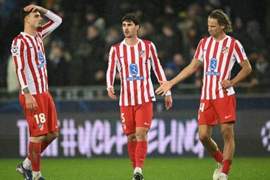 Rượt đuổi tỷ số 3-3 kịch tính: Atletico Madrid đánh rơi chiến thắng trước Club Brugge