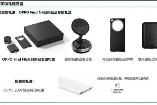 Lộ diện trọn bộ phụ kiện và thông số kỹ thuật của OPPO Find N6 trước ngày ra mắt