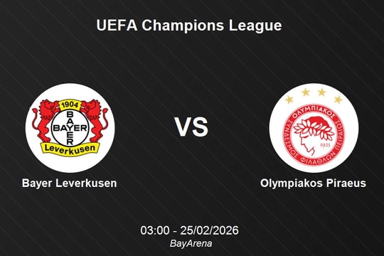 Nhận định Bayer Leverkusen vs Olympiakos Piraeus - UEFA Champions League