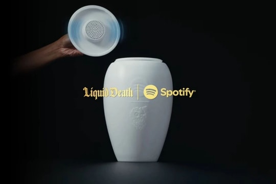Spotify và Liquid Death ra mắt loa Bluetooth hình hũ tro cốt Eternal Playlist Urn giá 495 USD