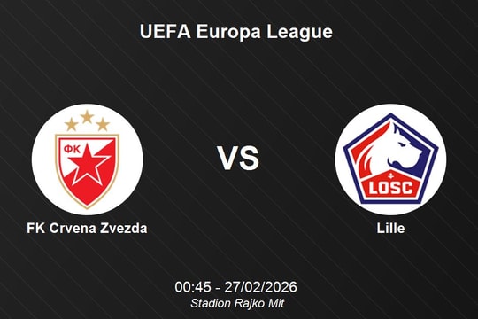 Nhận định FK Crvena Zvezda vs Lille - UEFA Europa League: Điểm tựa sân nhà Rajko Mit
