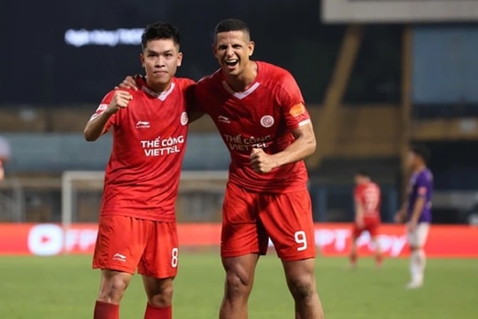Siêu phẩm của Hữu Thắng giúp Thể Công Viettel hạ Hà Nội FC, chiếm ngôi nhì bảng V-League