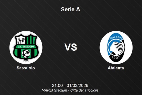 Nhận định Sassuolo vs Atalanta - Serie A: Thử thách bản lĩnh tại MAPEI Stadium