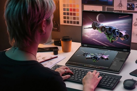 Lenovo Yoga Book Pro 3D: Laptop màn hình kép tích hợp camera nhận diện cử chỉ 50MP