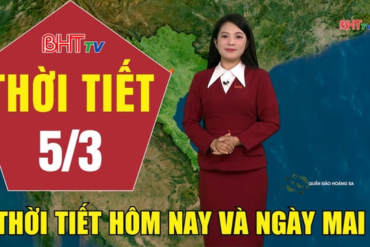 Dự báo thời tiết Hà Tĩnh đêm 4/3 ngày 5/3/2026