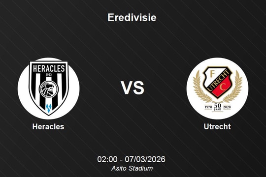 Nhận định Heracles vs Utrecht - Vòng 26 giải VĐQG Hà Lan (Eredivisie)