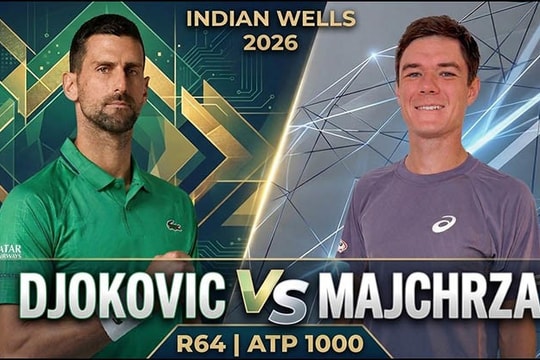 Djokovic nhọc nhằn lội ngược dòng trước Majchrzak tại Indian Wells